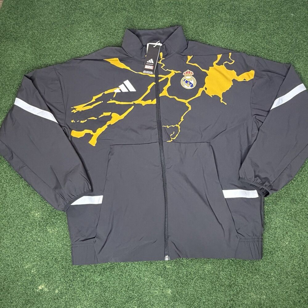 Sz M Adidas Real Madrid Marvel Avengers Pregame Anthem Zip-Up Jacket JZ9150